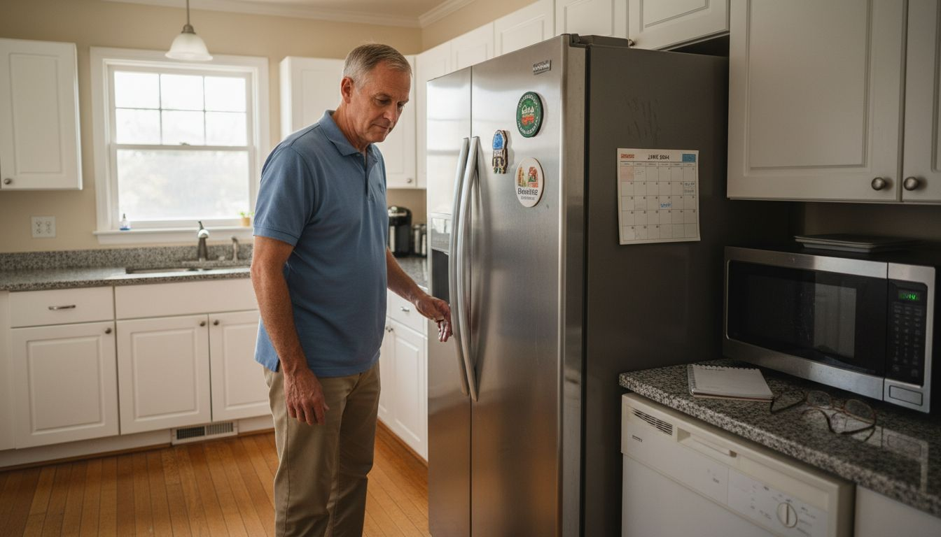 Monmouth County homeowner checking kitchen appliances